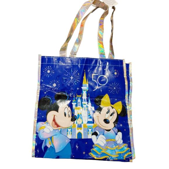 Walt Disney World 50th Anniversary Reusable Tote Bag Lightweight Medium Bag NWT - Picture 2 of 4